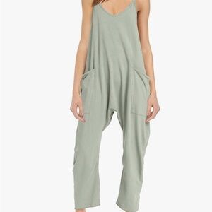 Sleeveless Green Women's Jumpsuit Size Large